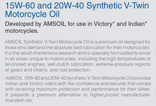 Motorcycle Oil Description